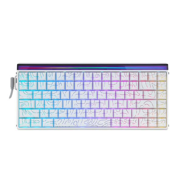 Игровая магнитная клавиатура Aula Hero 84 / Проводное подключение / Black King Switch / White Lines 684 фото