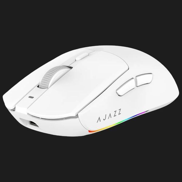 Ігрова бездротова мишка Ajazz AJ139 V2 MC / Три режими підключення / Сенсор Pixart PAW3311 / 20000 DPI / White 608 фото