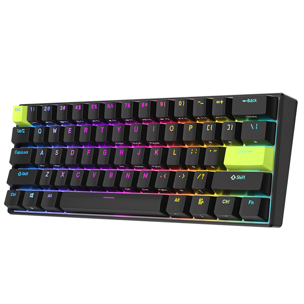 Ігрова магнітна дротова клавіатура Royal Kludge RK C61 / Mint Switch / Black   304 фото