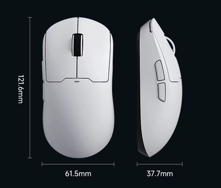 Игровая беспроводная мышь MCHOSE A5 v2 Ultra / Сенсор PAW3395 / Три режима подключения / 26 000 DPI / White 231 фото