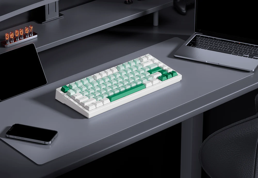 Ігрова механічна клавіатура Mchose G75 Pro / Три режими підключення / Matcha Latte Switch / Green 402 фото
