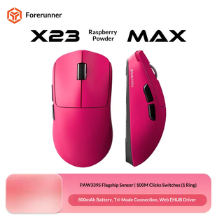 Ігрова бездротова мишка Eweadn X23 Max / Три режими підключення / Сенсор PAW3395 / 26000 DPI / Pink  630 фото