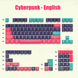 Кастомные PBT кейкапы Cyberpunk / 125 шт. / для механических и магнитных клавиатур / Red KC-5005 фото
