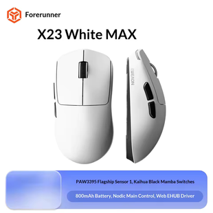 Ігрова бездротова мишка Eweadn X23 Max / Три режими підключення / Сенсор PAW3395 / 26000 DPI / White 629 фото