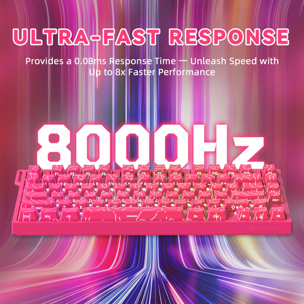 Игровая проводная магнитная клавиатура Attack Shark R82 / Проводное подключение / Magnetic Switch / Pink 194 фото