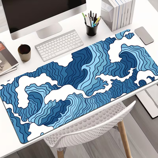 Коврик для мыши и клавиатуры Blue Waves / 90&times;40 см / Blue 265 фото