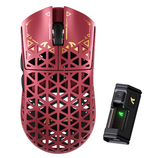 Ігрова мишка ATTACK SHARK R5 Ultra / Три режими підключення / PAW3950MAX / Carbon Fiber / 39 г / Red 615 фото