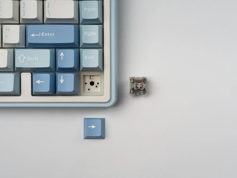 Ігрова механічна клавіатура AULA F75 / Три режими підключення / Greywood V3 Switch / Blue White  216 фото