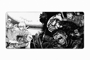 Великий ігровий килимок для миші Berserk Black White Collage / 900&times;400&times;4 мм / манґа-дизайн / для миші та клавіатури / Black White MP-422 фото