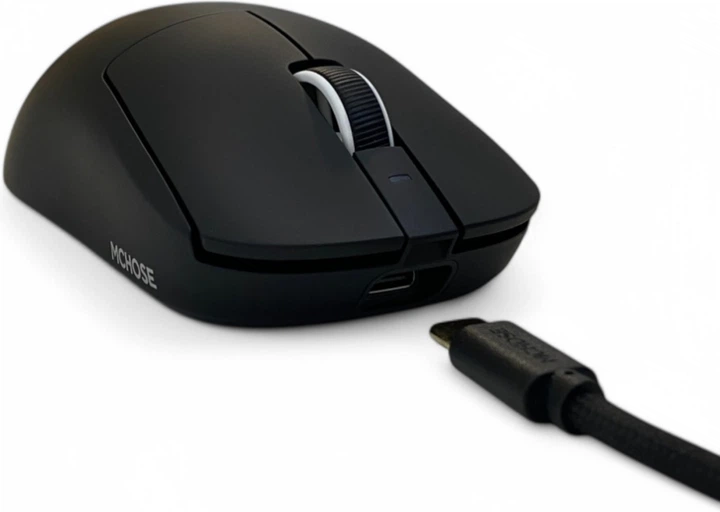 Ігрова бездротова мишка Mchose A7 Pro / Сенсор PixArt PAW3395 / 26 000 DPI / Три режими підключення / Black 383 фото