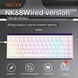 Ігрова механічна дротова клавіатура Ajazz NK68 / Red Switch / 65% / RGB / White 522 фото 1