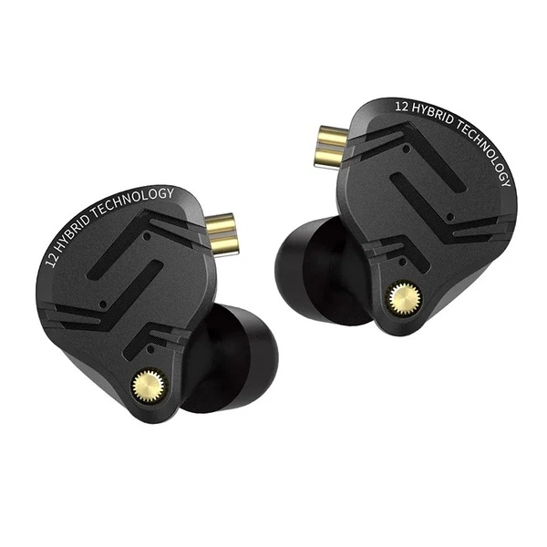 Игровые проводные вакуумные наушники KZ ZS12 PRO X with mic / Black 462 фото