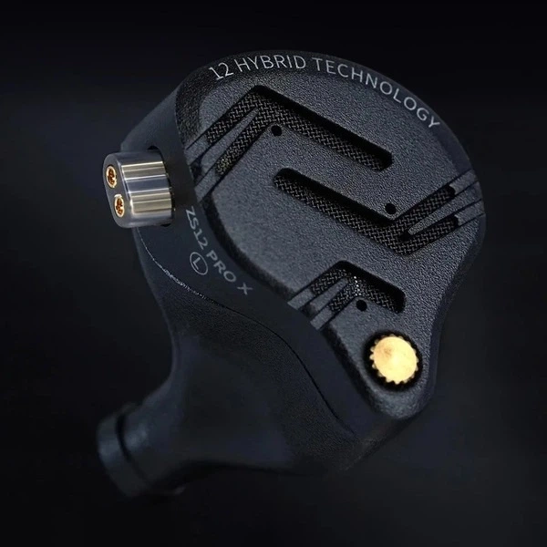 Игровые проводные вакуумные наушники KZ ZS12 PRO X with mic / Black 462 фото