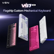 Ігрова бездротова механічна клавіатура VGN V87 V2 / Три режими підключення / Blizzard Switch / Pink 618 фото 2