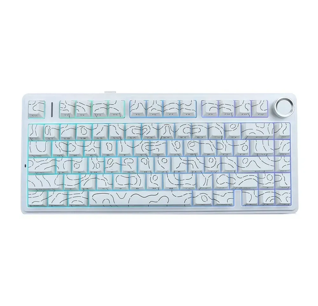 Ігрова механічна клавіатура AULA F75 / Три режими підключення / Seiya Switch / White Lines 259 фото