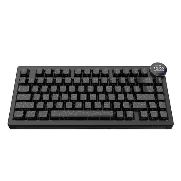 Беспроводная механическая клавиатура Ajazz AK820 V2 Pro / Три режима подключения / White Peach Switch / TFT Экран / Black AJ-820-V2-PRO фото