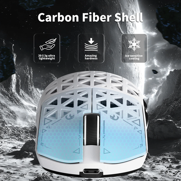 Игровая беспроводная мышка Mambasnake M5 Ultra / PAW3950 Max / 42000 DPI / White 280 фото