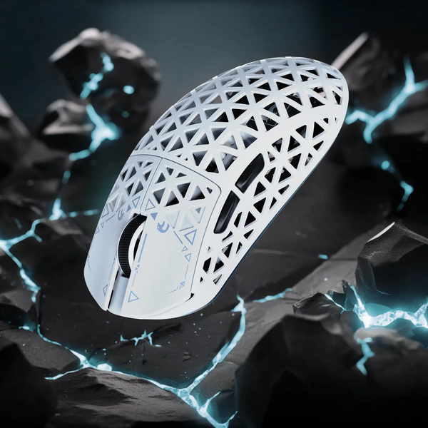 Игровая беспроводная мышка Mambasnake M5 Ultra / PAW3950 Max / 42000 DPI / White 280 фото