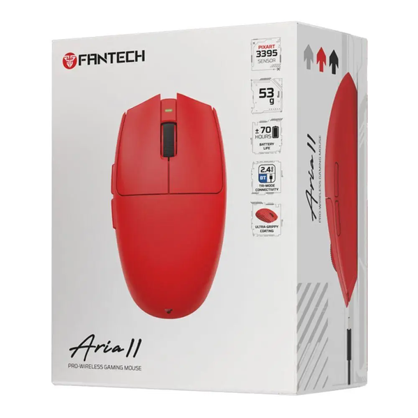 Игровая мышка Fantech ARIA II XD7V2 / Три режима подключения / Сенсор PixArt 3395 / 53 г / Red 337 фото