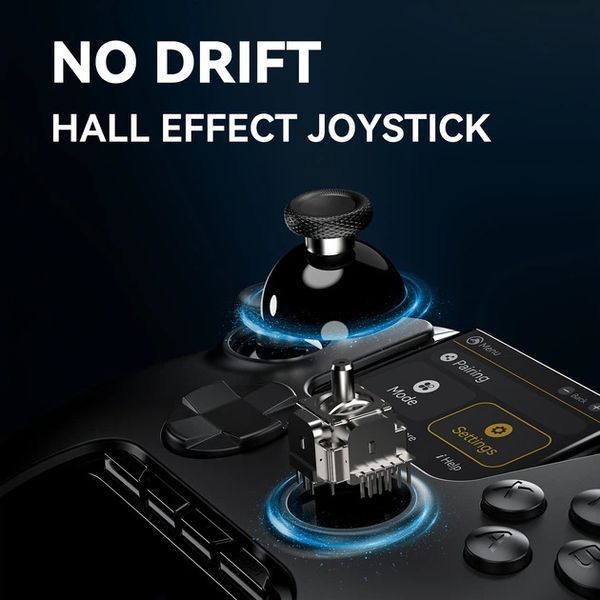 Бездротовий геймпад Manba One V2 Wireless Controller / Дисплей / RGB-підсвітка / Hall Effect / Black MN-ONE-V2 фото