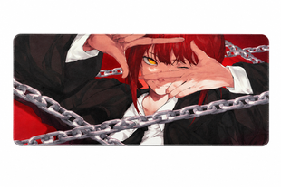 Великий ігровий килимок для миші Chainsaw Man Makima Chains / 900&times;400&times;3 мм / аніме-дизайн / для миші та клавіатури / Red  MP-429 фото
