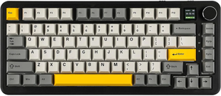 Игровая механическая клавиатура Ajazz AK820 MAX Plus / Три режима подключения / Maillard Switch /Black Yellow 53800 фото
