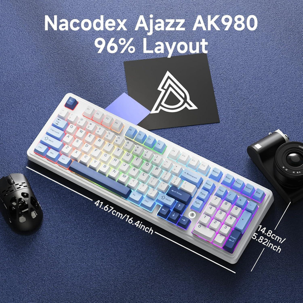AJAZZ AK980 &mdash; повнорозмірна механічна клавіатура (100%)  92 фото