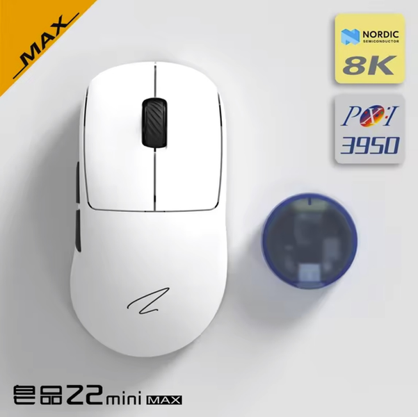 Бездротова миша Zaopin Z2 Mini Max / Три режими підключення / 8K / Сенсор PAW3950 / 30 000 DPI / White 227 фото