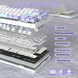 Игровая беспроводная механическая клавиатура Attack Shark X820 Ultra / Три режима подключения / Pre-Lubed Linear Switch / White 496 фото 8