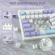 Игровая беспроводная механическая клавиатура Attack Shark X820 Ultra / Три режима подключения / Pre-Lubed Linear Switch / White 496 фото 5