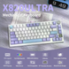 Игровая беспроводная механическая клавиатура Attack Shark X820 Ultra / Три режима подключения / Pre-Lubed Linear Switch / White 496 фото 2