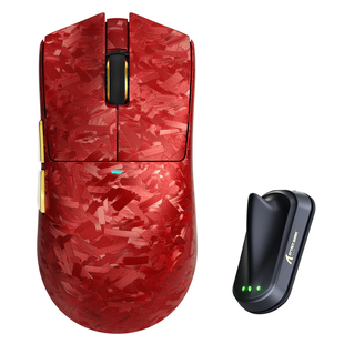 Игровая беспроводная мышка Attack Shark X11 ULTRA / Три режима подключения / Carbon Fiber / Сенсор PAW3950MAX / 42000 DPI / Red 610 фото