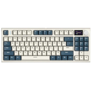 Игровая беспроводная механическая клавиатура Attack Shark K86 / Три режима подключения / Linear Blue Whale Switches / White Blue 551 фото