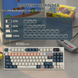 Игровая беспроводная механическая клавиатура Attack Shark K86 / Три режима подключения / Linear Blue Whale Switches / White Blue 551 фото 6