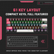Ігрова дротова механічна клавіатура Onikuma G55 / Tea Switch / RGB / 60% / Black 359 фото 5