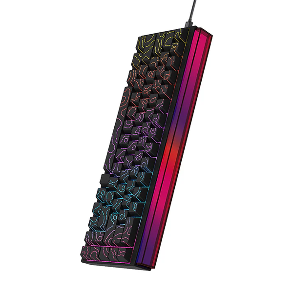 Ігрова механічна дротова клавіатура Ajazz NK68 / Red Switch / 65% / RGB / Black 54800 фото