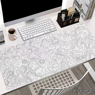 Коврик для мыши и клавиатуры Topographic White / 100&times;50 см 282 фото