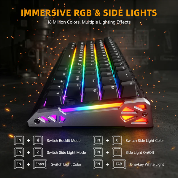 Игровая магнитная клавиатура ATTACK SHARK R68 HE / Проводное подключение / Magnetic Switch / Black 586 фото