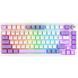 Бездротова клавіатура Proove Gaming Coupe / Eng+Ukr / Три режими підключення / Huano Kobe Switch / White/Purple