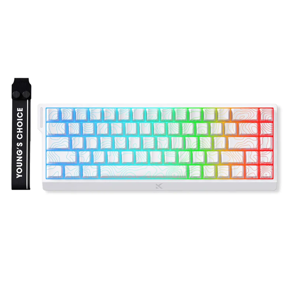 Игровая проводная магнитная клавиатура Mchose Ace68 / Ice Rhino Magnetic Switch / White Lines 417 фото