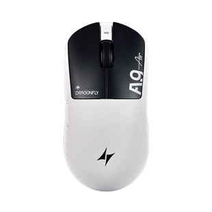 Игровая беспроводная мышка ATK Dragonfly A9 Air / Два режима подключения / Сенсор PAW3950 Ultra / 42 000 DPI / White Black 450 фото