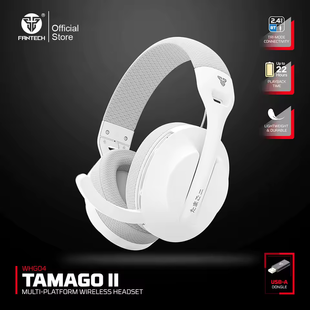 Игровые беспроводные наушники FANTECH TAMAGO II WHG04 / Три режима подключения / White 439 фото