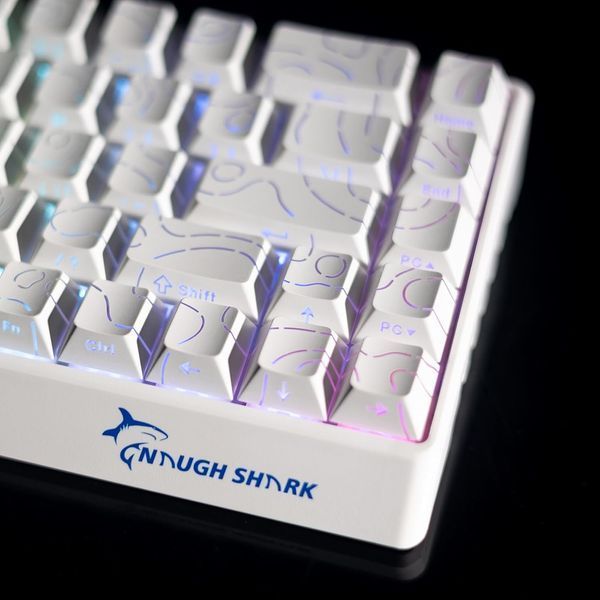 Ігрова дротова магнітна клавіатура GK GAMAKAY x NaughShark NS68 / Rapid Trigger / 65% / Hall Effect / White 332 фото