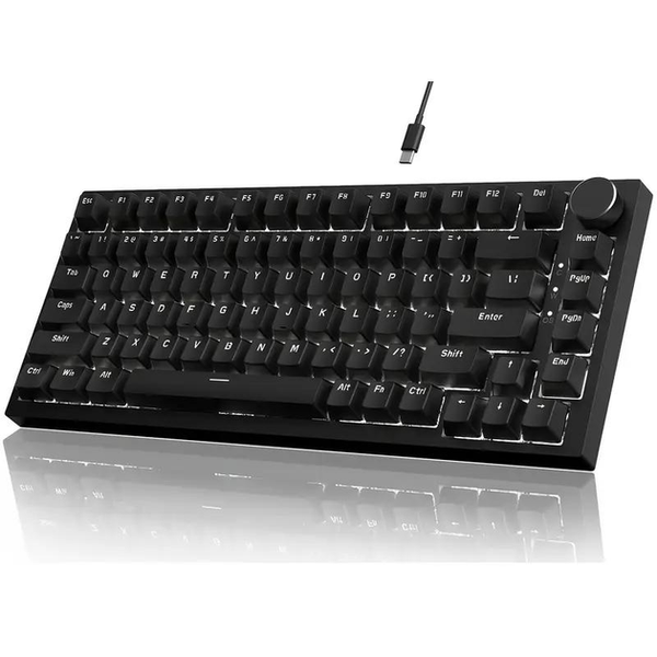Ігрова механічна клавіатура Ajazz Ak820 / Дротове підключення / Red Switch / Black 78 фото