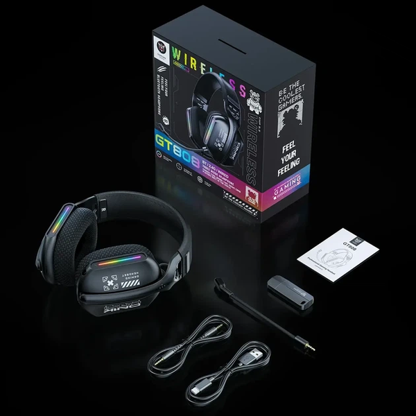 Игровые беспроводные наушники ONIKUMA GT808 / Три режима подключения / Black 207 фото