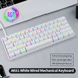 Ігрова дротова механічна клавіатура AK61 / Red Switch / Hot Swappable / 60% / White 361 фото 2