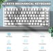 Игровая механическая клавиатура Ajazz Ak820 / Проводное подключение / Blue Switch / White 26 фото 3