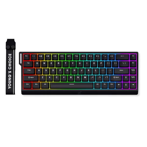 Игровая проводная магнитная клавиатура Mchose Ace68 / Ice Blue Magnetic Switch / Black 228 фото