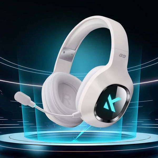 Игровые беспроводные наушники MCHOSE G9 Pro / Три режима подключения / RGB / White 623 фото