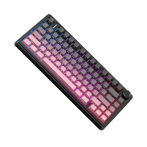 Игровая механическая клавиатура AULA F75 / Три режима подключения / Leobog Axis Reaper Switch / Pink 378 фото